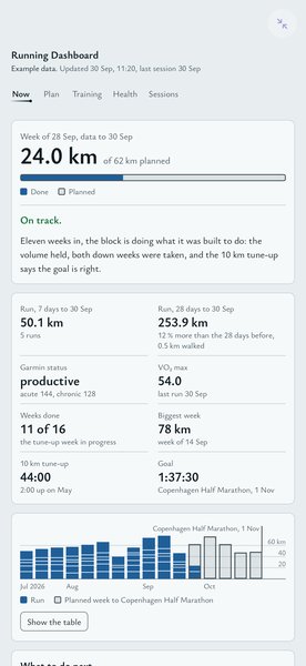 Running Dashboard